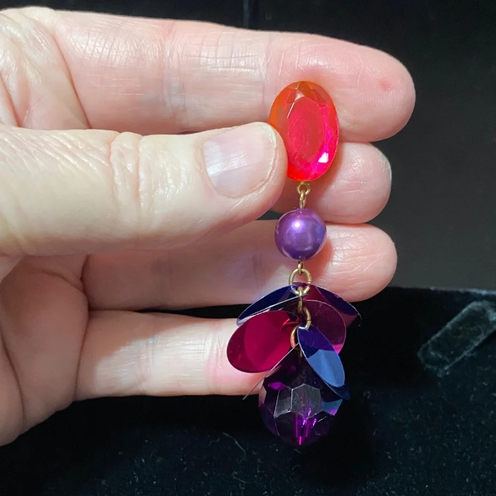 Elegant vintage Multicolor Dangle pierced Earrings
